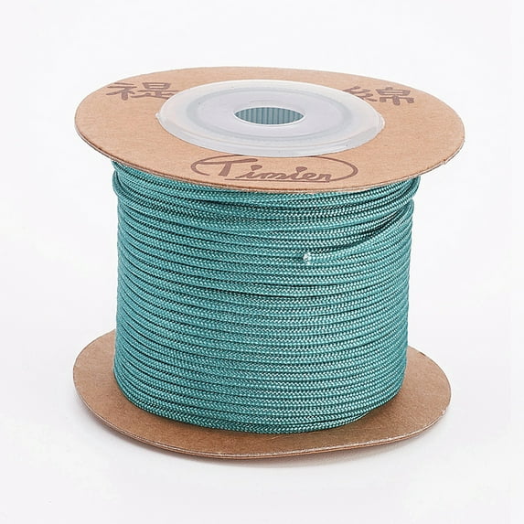 Nylon Cords String Threads Cords Round Light Sea Green 1.5mm 27.34 yards(25m)/roll DIY