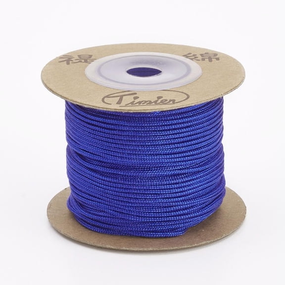 Nylon Cords String Threads Cords Round Medium Blue 1.5mm about 27.34 yards(25m)/roll