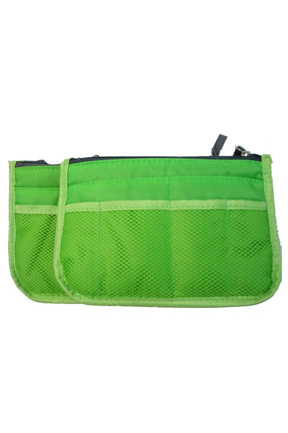 Nylon Cosmetic Bags for Women Insert Double Zipper Makeup Bag Storage for C