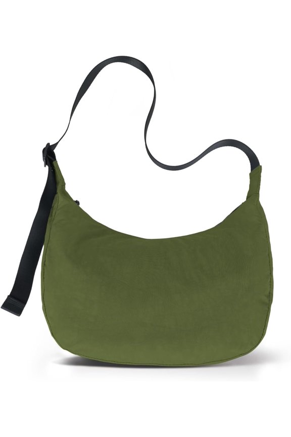 Nylon Crescent Bag - Casual Shoulder Crossbody with Adjustable Strap & Dual Interior Pockets