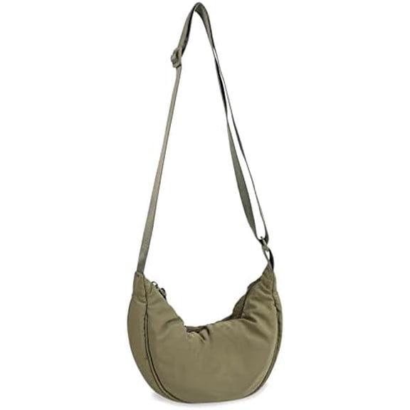 Nylon Crescent Crossbody Bag for Women Purses Trendy Men,Small Travel Sling Bag Hobo