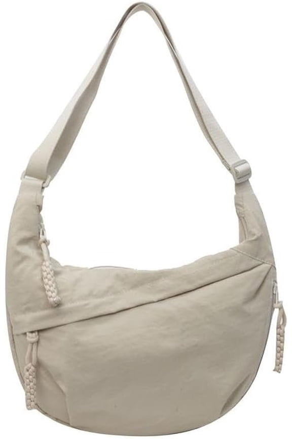 Nylon Crescent Crossbody Bag for Women  Tote Handbag Casual Sling Bag Dumpling Purse Bag for Outdoor Travel