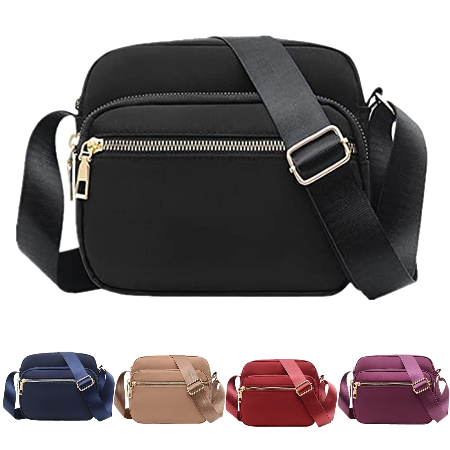 Nylon Crossbody Bag For Women Waterproof Lightweight Casual Shoulder
