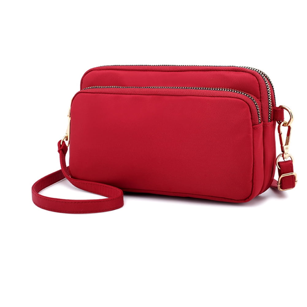 Nylon Crossbody Bag Largecapacity Zipper Messenger Bag Lightweight for