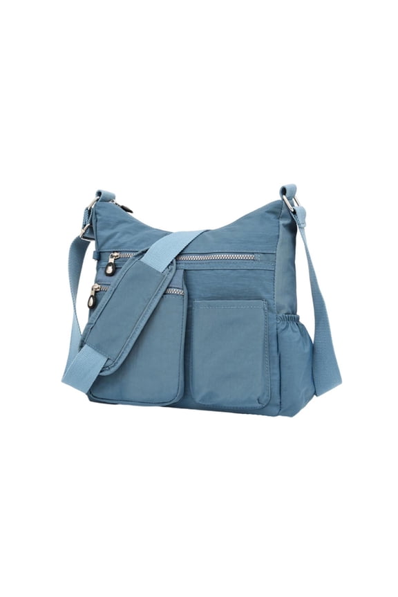 Nylon Crossbody Bag Multi Compartment Casual Shoulder Bag for Travel, Shopping, Running and Everyday Use