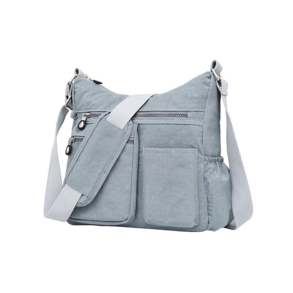 Nylon Crossbody Bag Multi Compartment Casual Shoulder Bag for Travel, Shopping, Running and Everyday Use