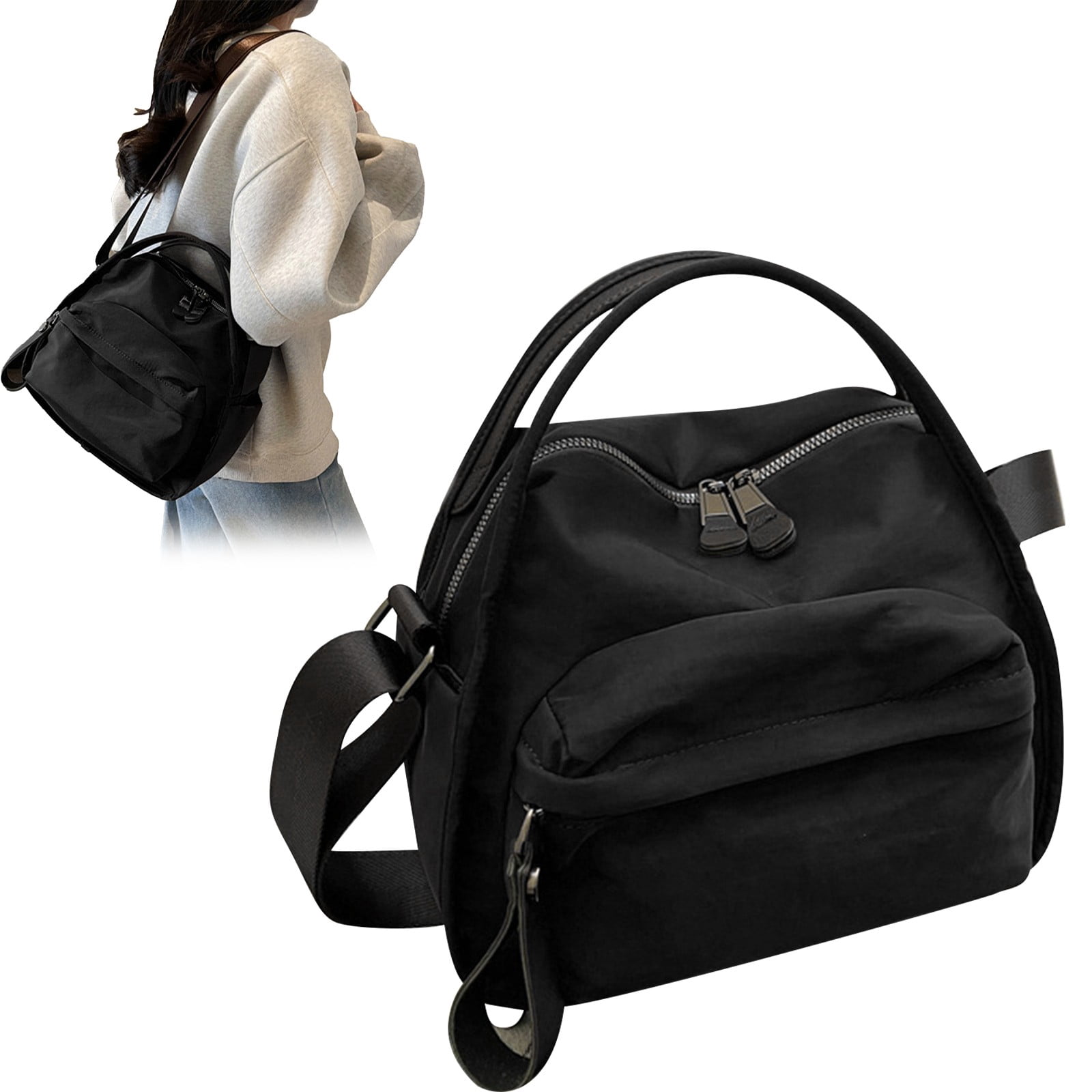 Nylon Crossbody Bag for Women – Lightweight Water-Resistant Shoulder Bag, Adjustable Strap, Travel, Daily Use, Halloween, Christmas, Work, Shopping, Handbag Halloween Decor Wedding Makeup Organizers