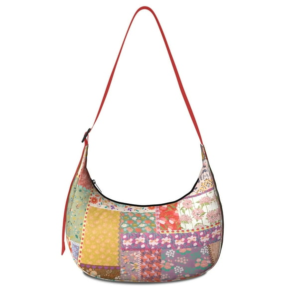 Nylon Crossbody Bag for Women – Smooth Zipper & Reinforced Stitching, Trendy Yet Practical Design, Earthy, Hippie, Plaid, Artistic Style Lightweight Bag