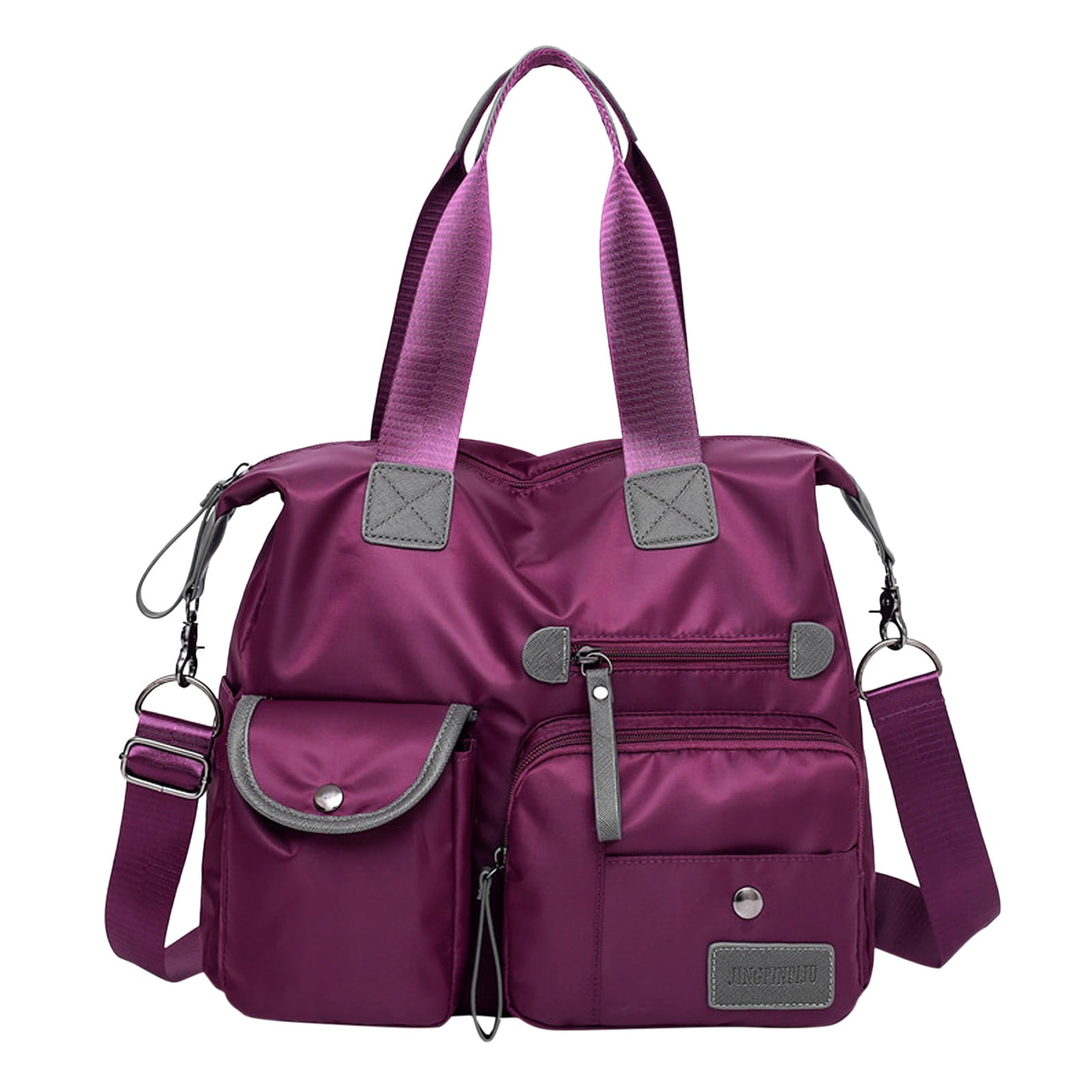 Nylon Crossbody Bags for Women Trendy Purses and Handbag Travel Large Cross Body Bag Retro Totes Anti Theft Shoulder Bag for Ladies with Multi Pocket Purple