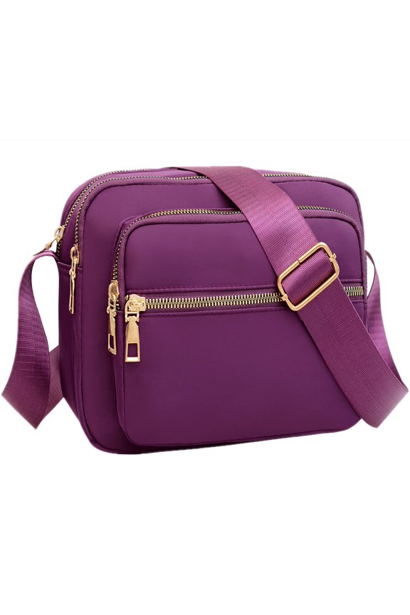 Nylon Crossbody Bags for Women Purses and Handbags Women's Casual Messenger Bag Waterproof Black Crossbody Purse