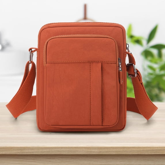 Nylon Crossbody Shoulder Bag for Women with Adjustable Strap, Lightweight Multi Pocket Purse for Summer Travel and Everyday Use
