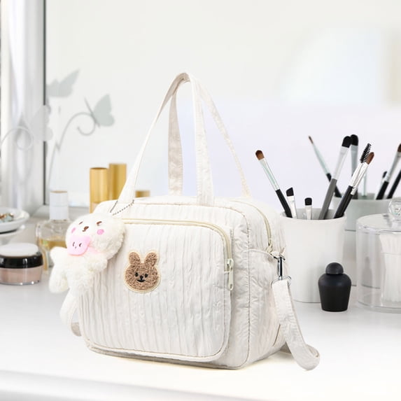 Nylon Diaper Bag for Travel - Adjustable Crossbody Baby Bag with Multiple Pockets, 24x20x14cm(Accessory Not Included)