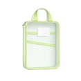 thumbnail image 1 of Nylon Document Bag with Zipper Light Transparent Mesh File Bag Pouch with Strap for Books A4 Documents Organizer, 1 of 5