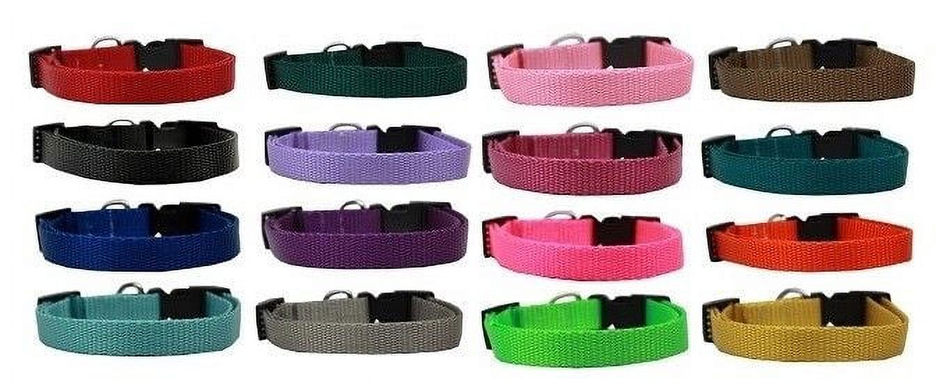 Nylon Dog Collar Bulk Packs Assorted Colors Choose Size Amount Rescue Shelter Medium 10 18 Inch 5 Collars Walmart