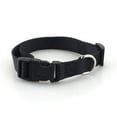 thumbnail image 1 of Nylon Dog Collar with Quick Release Buckle Multiple Colors Adjustable Collar - Black Medium, 1 of 1