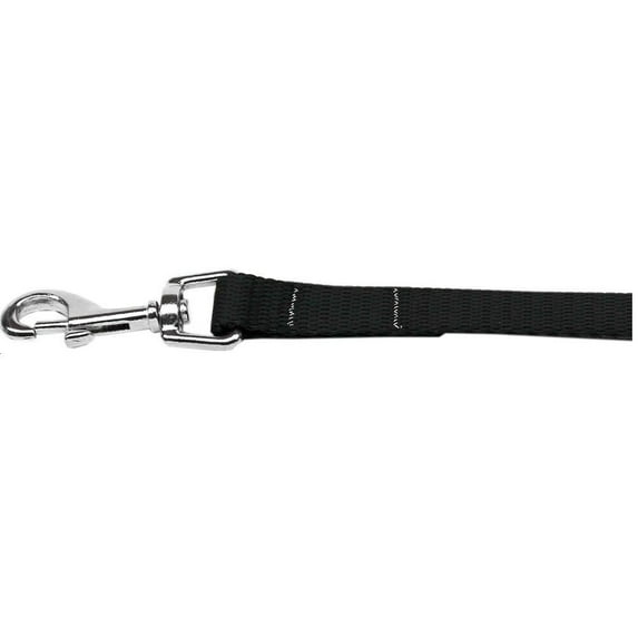 Nylon Dog Lead Leash Bright and Plain Basic Colors -Choose 6 Sizes And 16 Colors (Black,Medium - 5/8in by 6ft)
