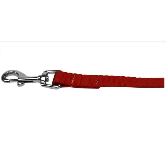 Nylon Dog Lead Leash Bright and Plain Basic Colors -Choose 6 Sizes And 16 Colors (Red,Small/Medium - 5/8in by 4ft)
