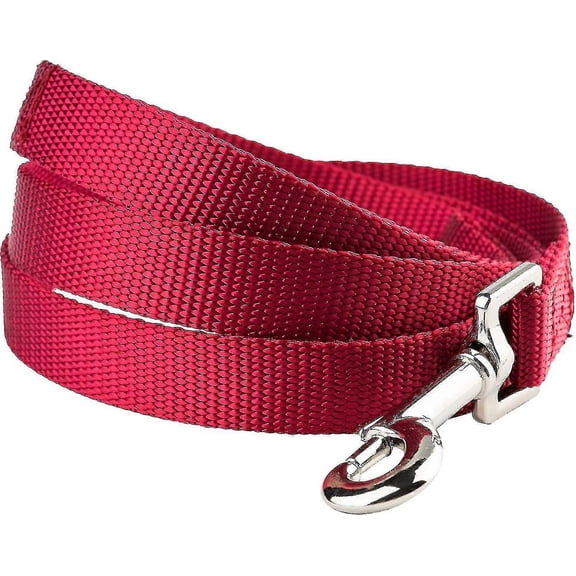 Nylon Dog Leads,easy To Clean,soft Lightweight Leash For Daily Walk With Puppies And Small Breeds, 1.5cm Wide 120cm Long, Red