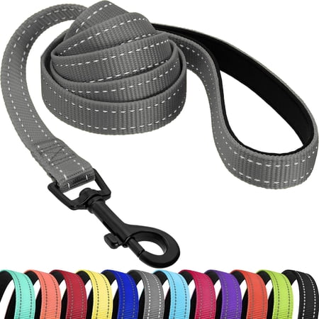 Nylon Dog Leash 5ft for Daily Outdoor Walking Running TrainingReflective Pet Leashes for Large, Medium & Small Dogs (Grey, Small)