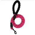 thumbnail image 1 of Nylon Dog Leash with Padded Handle, Reflective, Pink, 1 of 6
