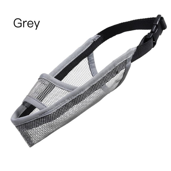 Nylon Dog Muzzle Air Mesh Breathable for Small Medium Large Dogs, and Stick Out Tongue Drinkable Pet Muzzle for Anti-Biting Prevent Eating Garbage,Gray L
