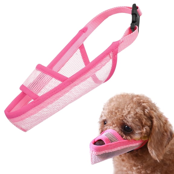 Nylon Dog Muzzle for Small Medium Large Dogs Dachshund Beagle Poodle Labrador, Air Mesh Breathable and Drinkable Pet Mouth Guard for Anti-Biting Chewing Scavenging