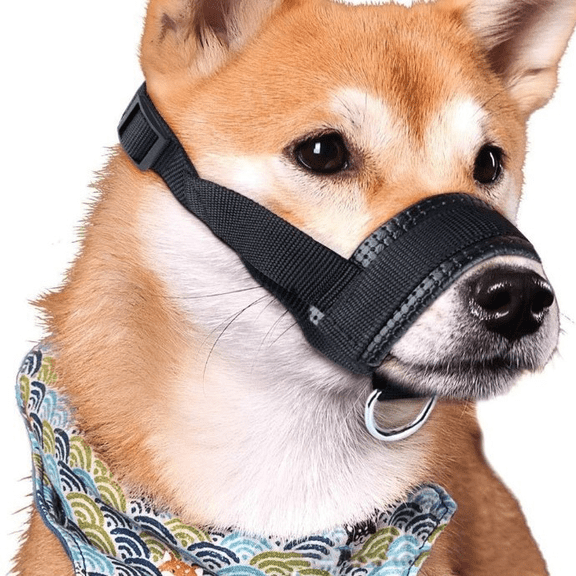 Nylon Dog Muzzle for Small,Medium,Large Dogs Prevent from Biting,Barking and Chewing,Adjustable Loop