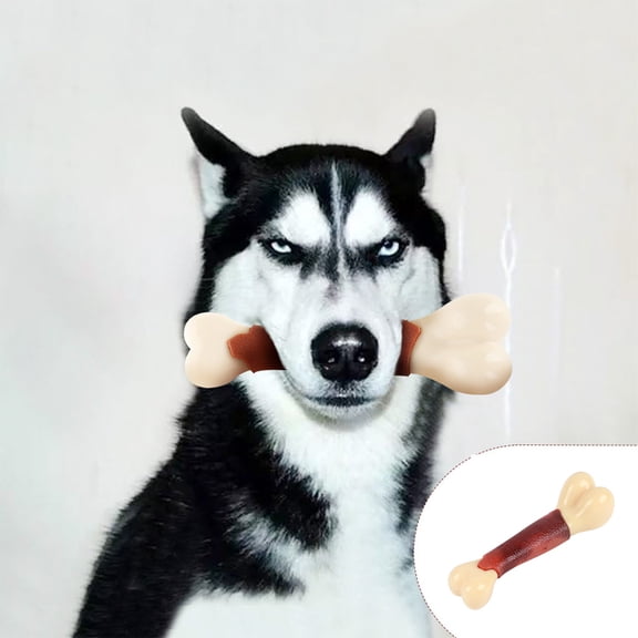 Nylon Dog Teething Stick Meat Flavor Durable Chew Toy for Medium Large Aggressive Chewers