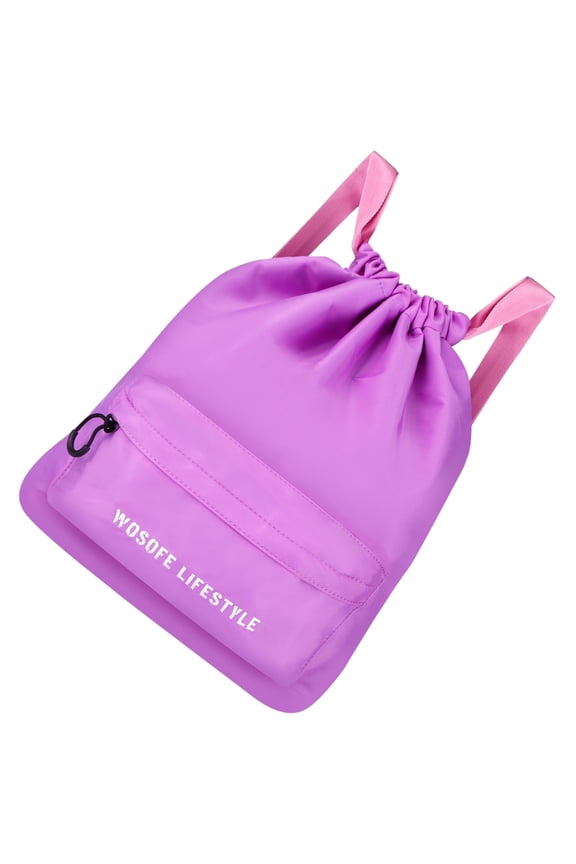 Nylon Drawstring Bag Sports Training Gym Bag Lightweight Backpack Large Capacity String Bag Travel Gym Sackpack