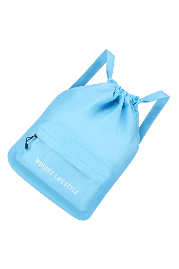 Nylon Drawstring Bag Sports Training Gym Bag Lightweight Backpack Large Capacity String Bag Travel Gym Sackpack