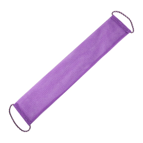 Nylon Drawstring Bath Towel, Extra Long Exfoliating Back Scrubber with Handles, African Net Sponge for Body & Shower, Quick Dry Mesh Washcloth for Glowing Skin, 5.5"x29.5"