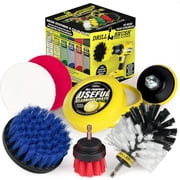 Nylon Drill Brush Attachments for Cleaning Car Accessories, Carpet, Interior, Fabric, Rims, Tile, Grout, Boat Hull, and Seats - Car Detailing Brushes