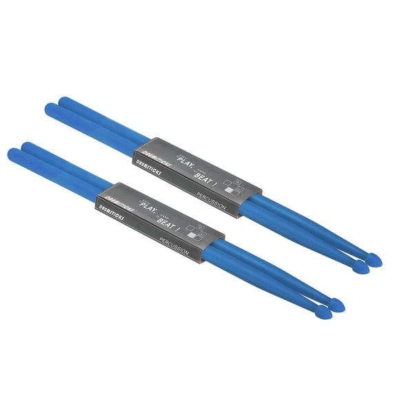 Nylon Drumstick 5A Plastic Anti Slip Handle Drum Stick for Electronic Drums Musical Instrument Percussion Blue 2 Pair