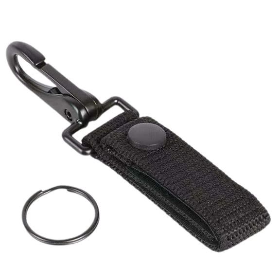 Nylon Duty Belt Keepers with Key Holder Duty Belt Keychain Organizer Metal Clip and Snaps, 2 Inch Wide Duty Belt Keepers Utility Hook 1pcs