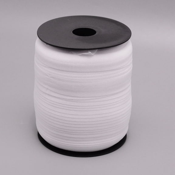 Nylon Elasticity Ribbon with Plastic Scroll for Home Decoration Wrapping Gifts DIY Crafts Decorative White 5/8 inch(15mm) 109.36 Yards(100m)/Roll