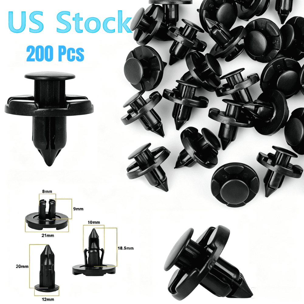 Nylon Fender Trim Panel Bumper Shield Retainer Fastener Rivet Push-Type ...