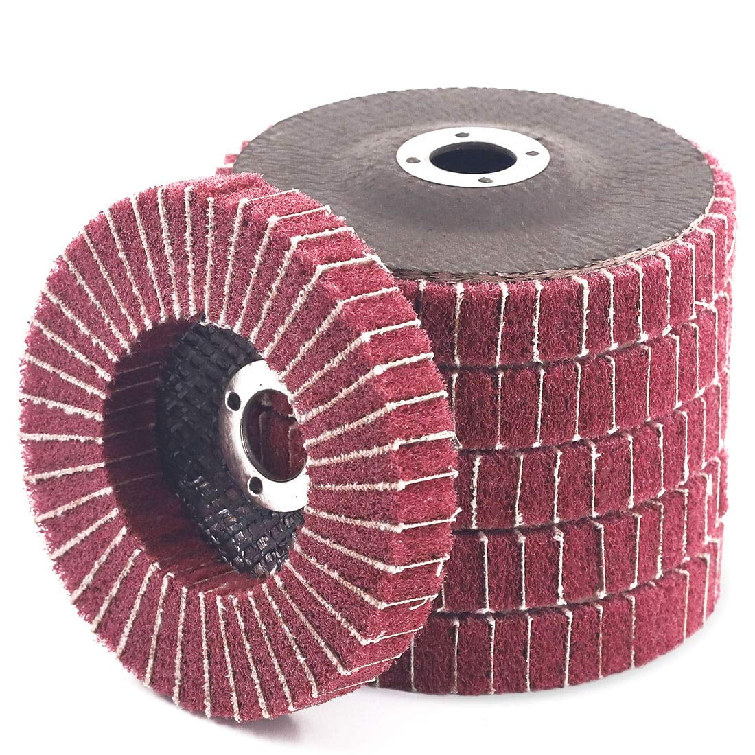 Nylon Fiber Flap Discs with Sandpaper,for Paint Remove&Tube Polishing