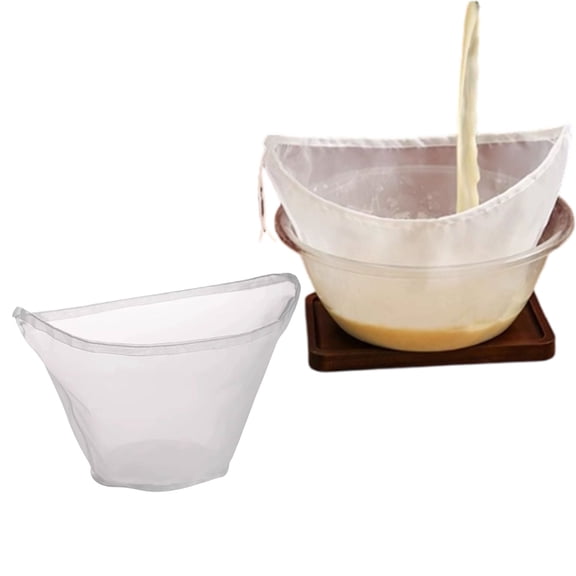 Nylon Filter Bag, Reusable Fine Mesh Cheesecloth Bags for Straining, Bowl-Shaped Food Filter Bag for Nut Milk, Juice, Soy Milk, Dumpling Fillings