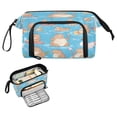 thumbnail image 1 of Nylon Fish Mouth Pencil Case with Large Capacity Zipper Pencil Pouch Capybaras Pattern Pencil Bag Organizers, 1 of 7