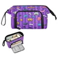 thumbnail image 1 of Nylon Fish Mouth Pencil Case with Large Capacity Zipper Pencil Pouch Halloween-themed Cartoon Style Pencil Bag Organizers, 1 of 7
