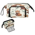 thumbnail image 1 of Nylon Fish Mouth Pencil Case with Large Capacity Zipper Pencil Pouch Red Panda Pattern Pencil Bag Organizers, 1 of 7