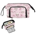 thumbnail image 1 of Nylon Fish Mouth Pencil Case with Large Capacity Zipper Pencil Pouch Rose Skulls and Roses Pattern Pencil Bag Organizers, 1 of 7