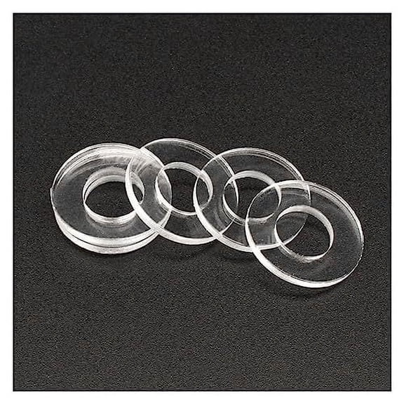 Nylon Flat Washers, Soft/Hard Plastic PVC Transparent Insulating Plain Gasket Ring Spacer Flat Washer M1.2 M1.4 M1.7 M1.8 M2 M2.5 M3 M4 M5 M6~ M12 (Color : Hard, Size : M10x18x0.5 x100pcs) (Color : S