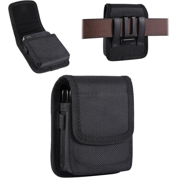 Nylon Flip Cell Phone Holster Belt Clip Holder Case for Motorola Razr 60 Ultra 2025 / Razr+ 2025 / Razr 2024 Moto Razr+ 2023 Samsung Galaxy Z Flip 6 Z Flip5 / Z Flip4 5G / Galaxy Z Flip3