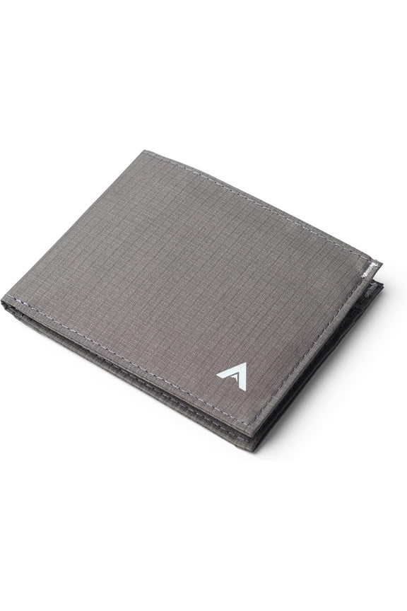 Nylon Front Pocket ID Wallet, Charcoal Grey | Vegan Front Pocket Bifold | Made With Wicking Nylon | Holds Up +/- 12 Cards