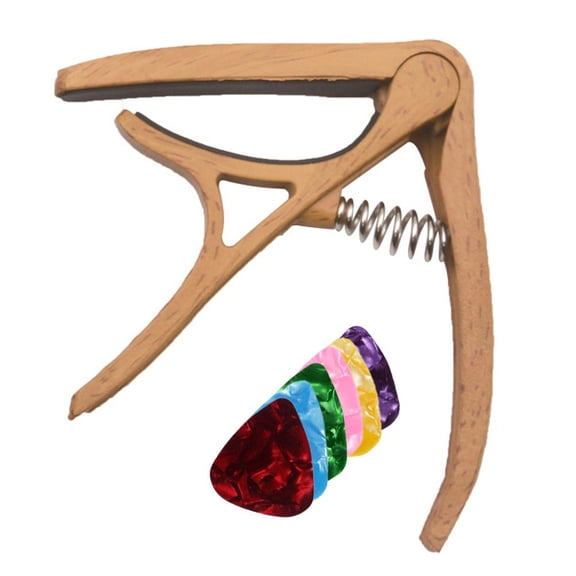 Nylon Guitar Capo with Pick Holder for Nylon String Guitars & Ukuleles - Quick Release Transposition