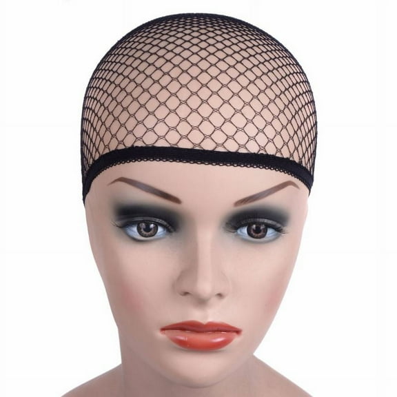 Nylon Hair Net Wig Cap with Elastic Fashion Weaving Hollow Mesh Fishnet Hairnet
