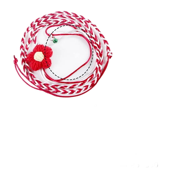 Nylon Hamster Leash with Flower and Eye Decor, Adjustable Outdoor Walking Training Rope for Small Animals, Lightweight Interactive Pet Lead, Multicolor