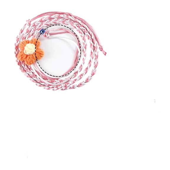 Nylon Hamster Leash with Flower and Eye Decor, Adjustable Outdoor Walking Training Rope for Small Animals, Lightweight Interactive Pet Lead, Multicolor
