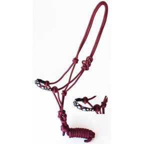Professionals Choice Beaded Rope Halter Turquoise - Walmart.com